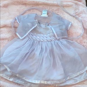 Vintage Lavender Sheer Dress w Sheer Cardigan 2t
